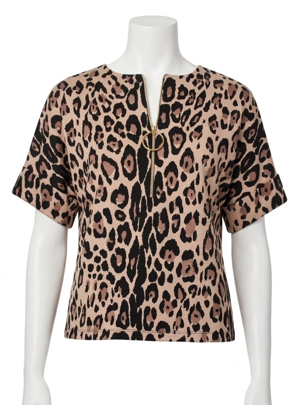 NEW TRINA TURK stagehand top in leopard print